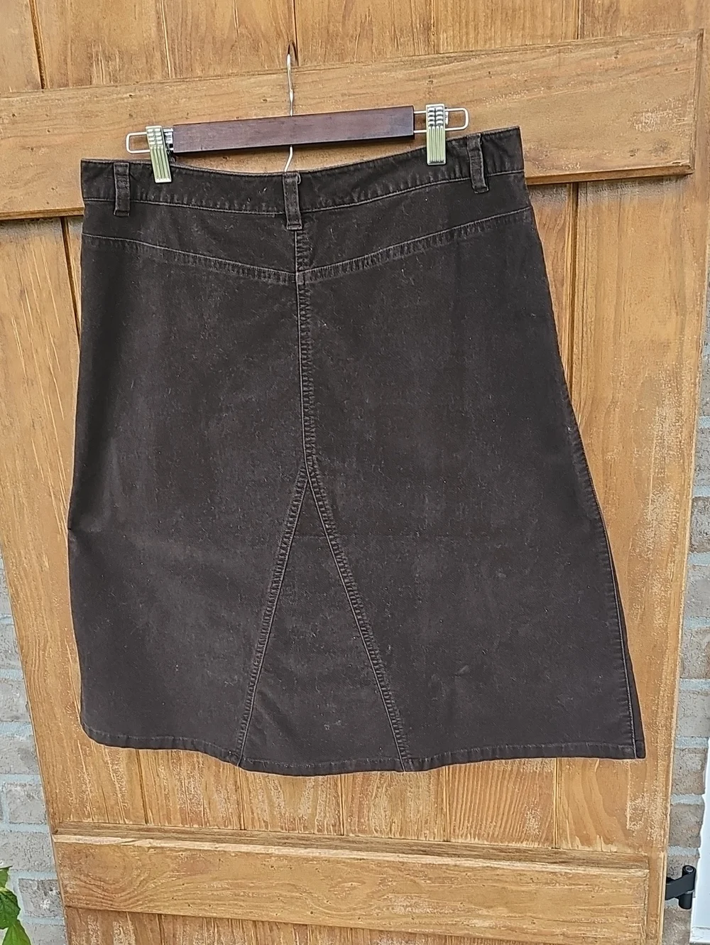 Lands End Brown A Line Skirt